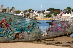 Épaves de bateaux à Étel dans le Morbihan