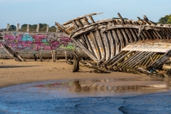 Épaves de bateaux à Étel dans le Morbihan