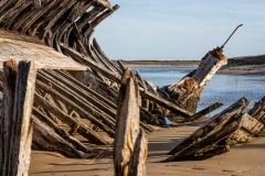 Épaves de bateaux à Étel dans le Morbihan